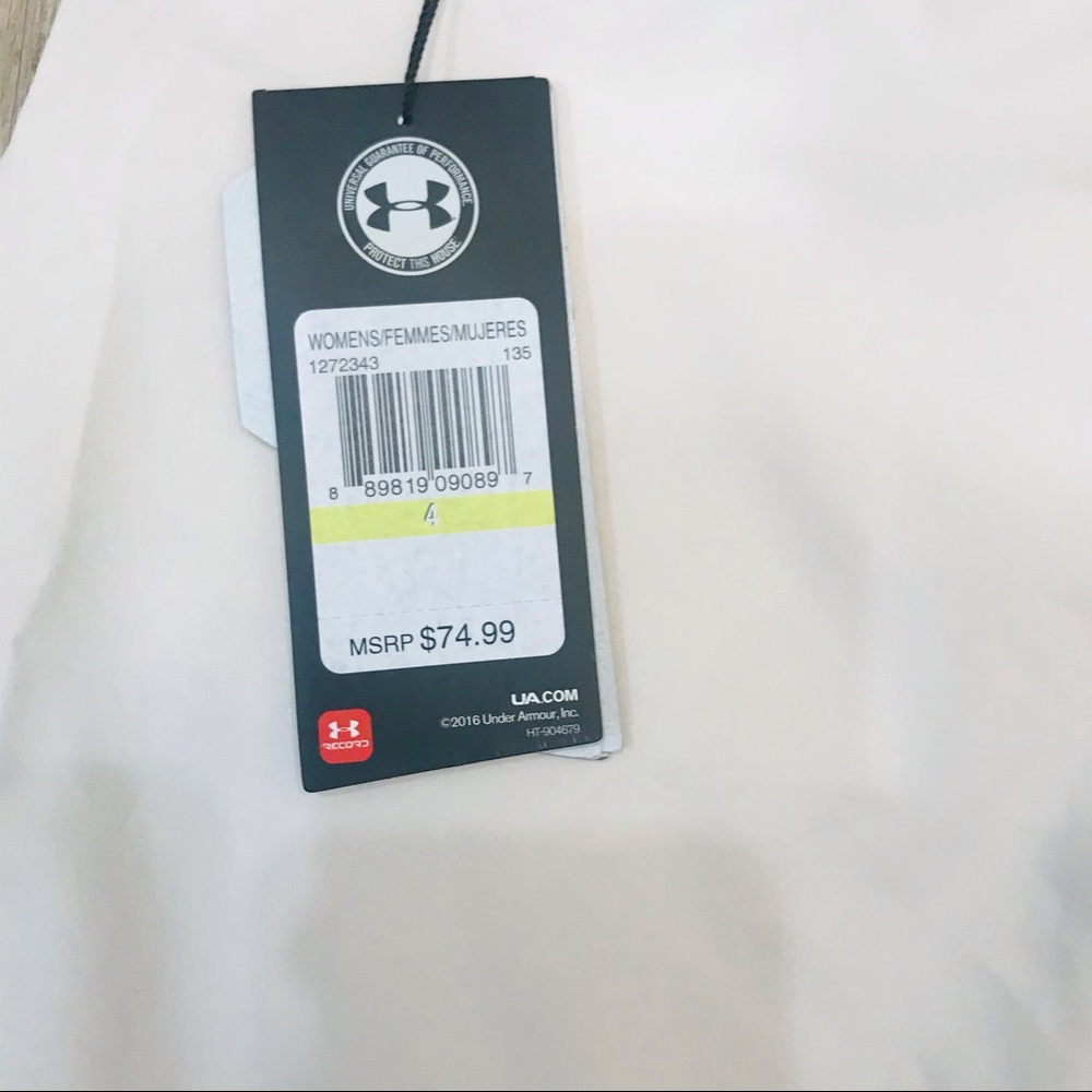 NWT UNDER ARMOUR size 4 GOLF SHORTS vanilla khaki - Picture 14 of 15